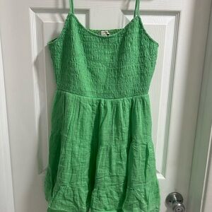 NWOT American Eagle green gauze dress size L